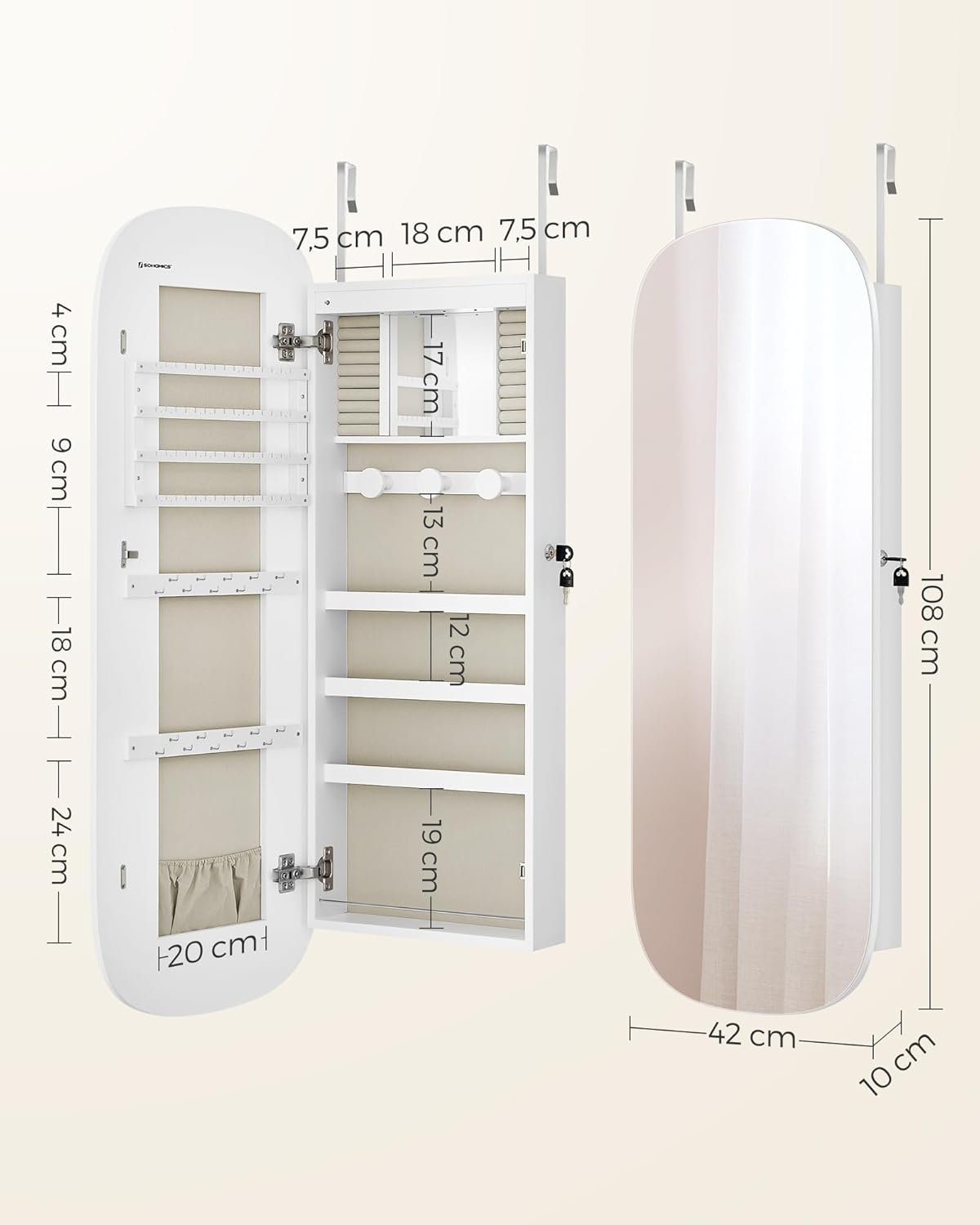 Armoire à Bijoux Mural