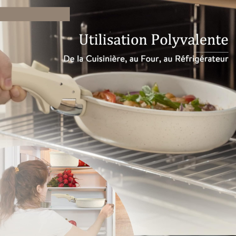 Batterie de Cuisine Anti Adhésive 11 Pièces