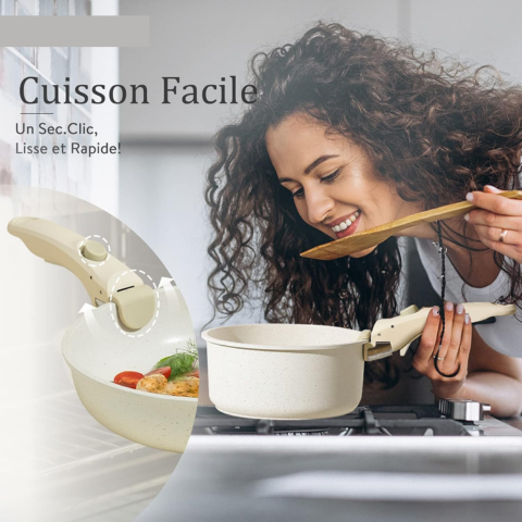 Batterie de Cuisine Anti Adhésive 11 Pièces