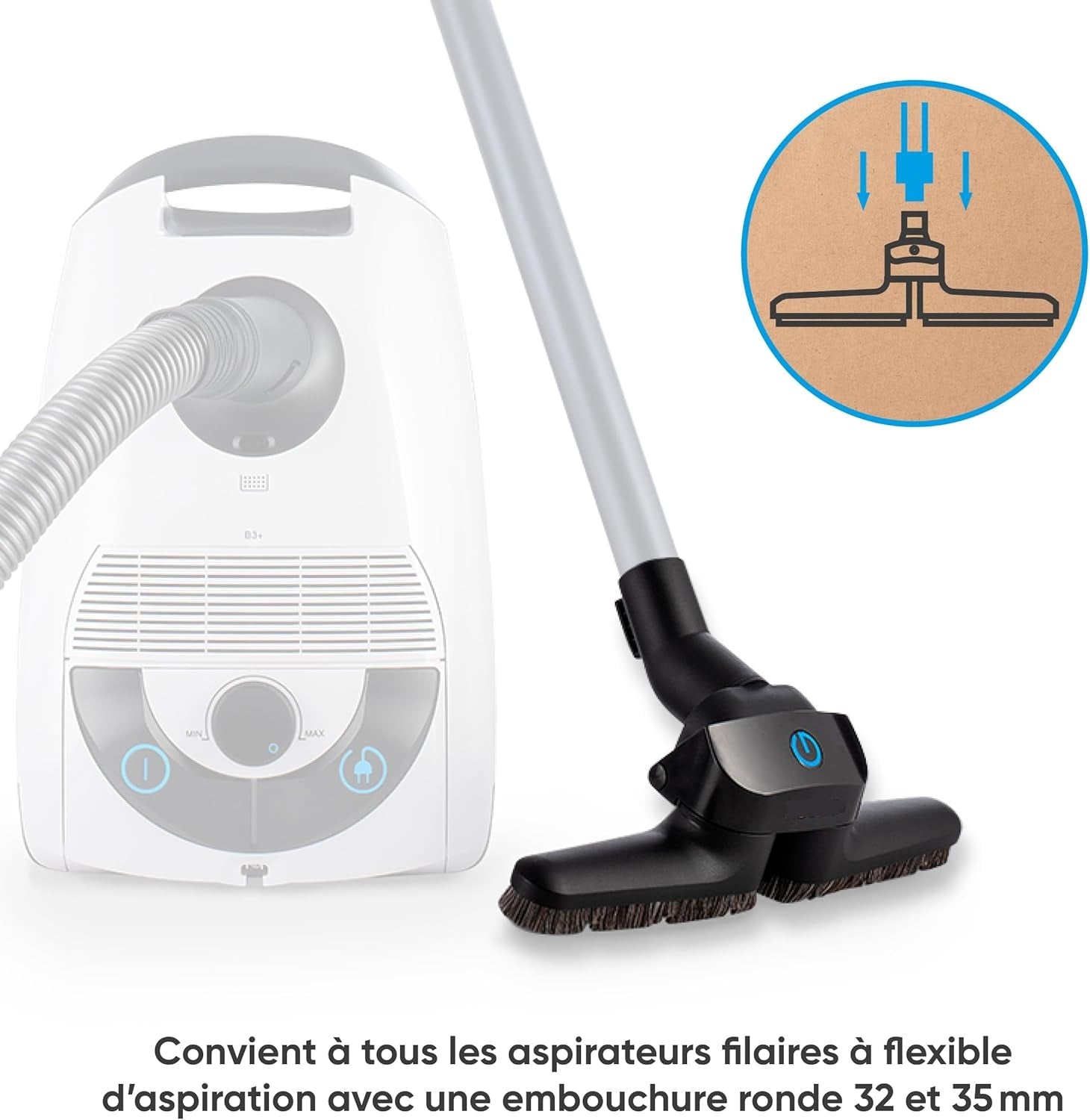 Brosse d'aspirateur universelle flexible