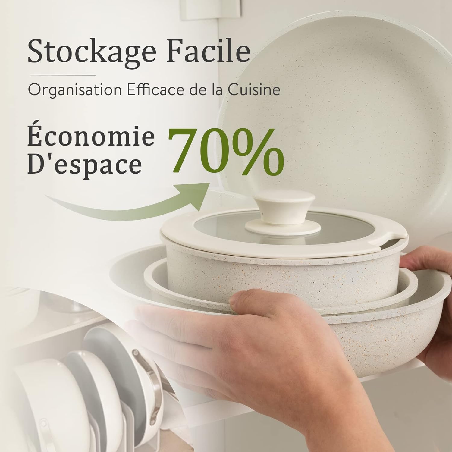 Batterie de Cuisine Anti Adhésive 11 Pièces